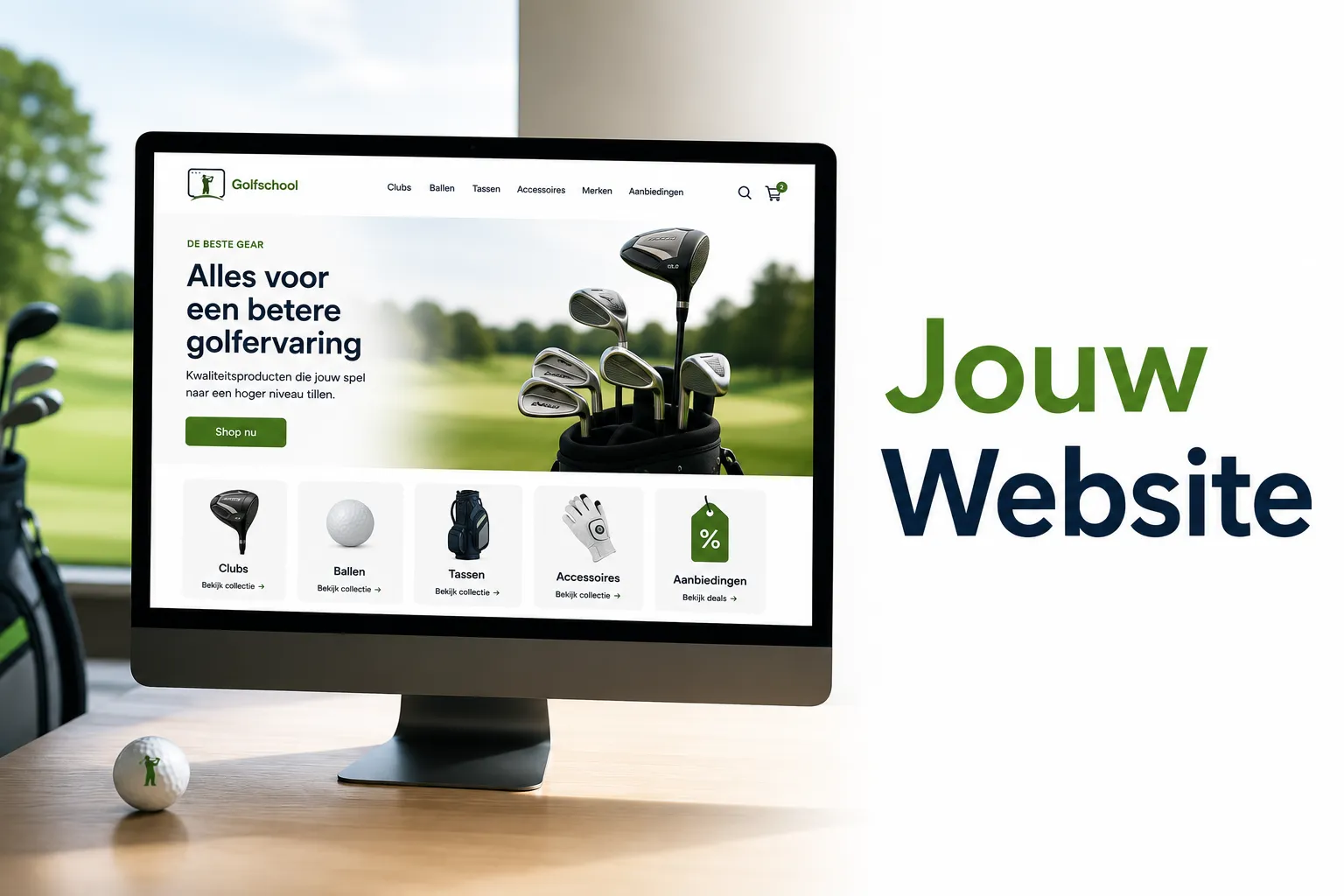 Voorbeeld voor een golfschool