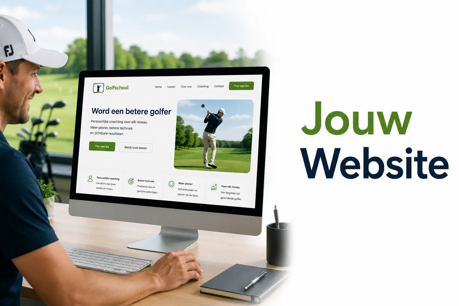 Voorbeeld voor een golfschool