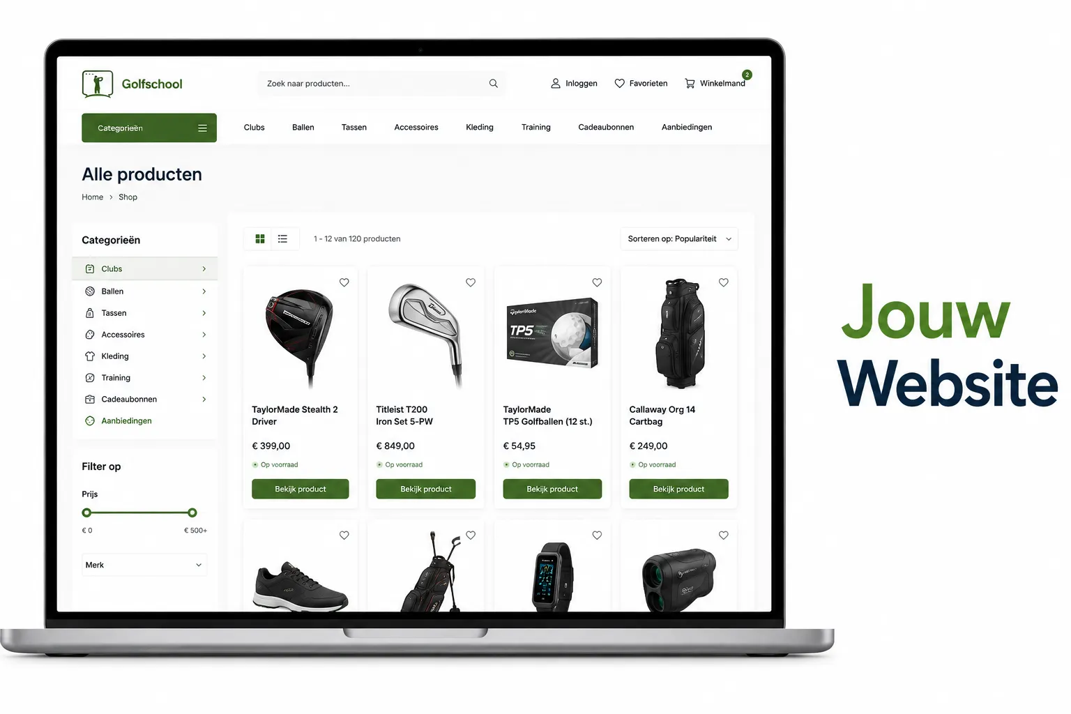 Bekijk het webshop-voorbeeld